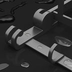 Modern gray aluminum bathroom accessory set