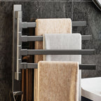 Contemporary Gray Bathroom Accessory Set Aluminium Towel Holder