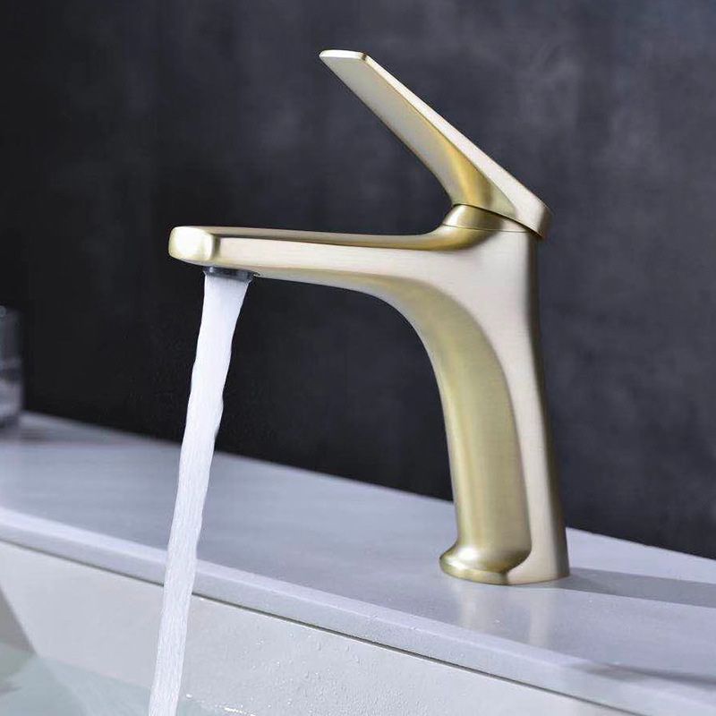 Contemporary Copper Vessel Tap Lever Low Arc Vessel Faucet