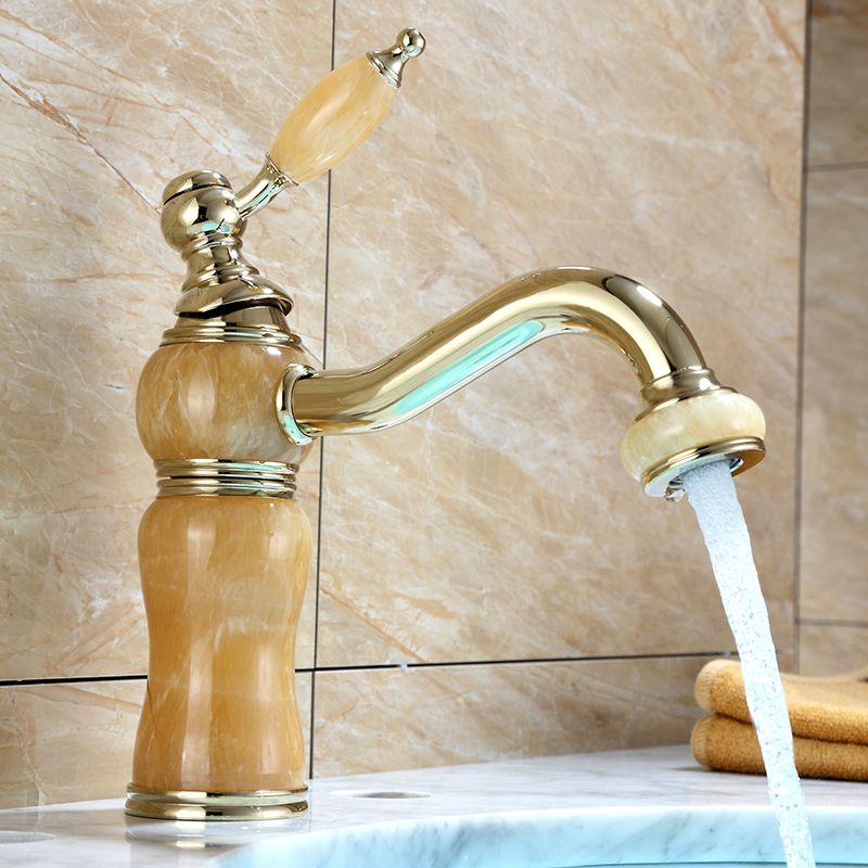 Luxury Vessel Faucet Brass Lever Handles Low Arc Sink Faucet