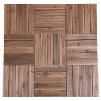 Traditional Wood Laminate Floor Stain Resistant Laminate Plank Flooring Set of 11