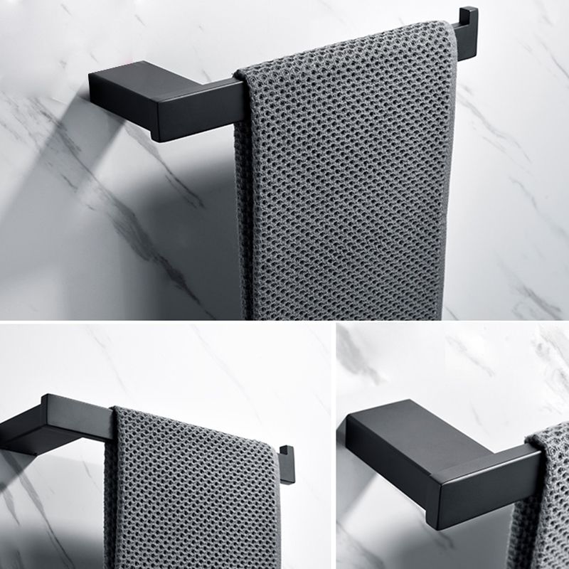 5-piece Modernism Bath Accessory Set in Matte Black Stainless Steel