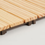 7-Slat Square Wood Terrace Tiles Laying Pattern Outdoor Terrace Tiles