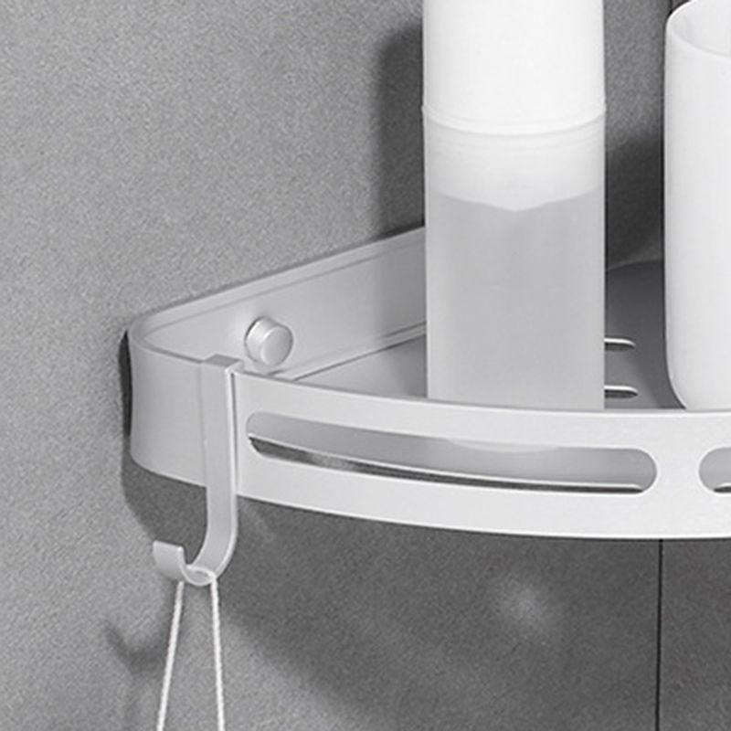 Modern Aluminum Bathroom Accessory Set Black/ Silver Bathroom Shelf