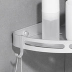 Modern Aluminum Bathroom Accessory Set Black/ Silver Bathroom Shelf