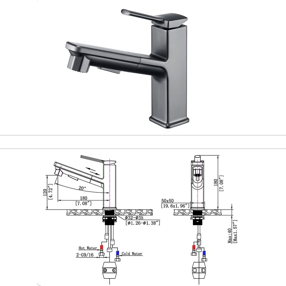 Modern Vessel Faucet Copper Solid Color Single Handle Vessel Faucet
