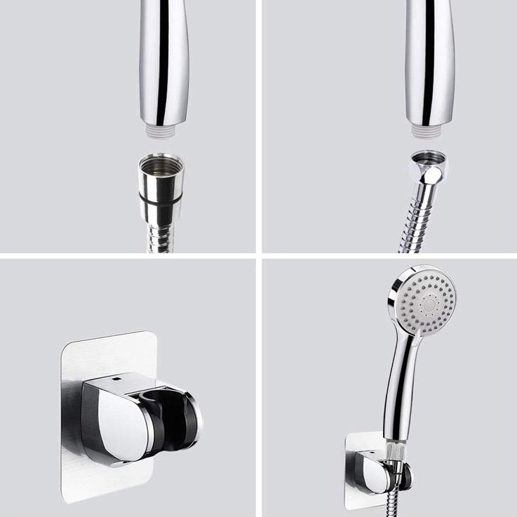 Traditional Shower Head Simple Metal Round Handheld Shower