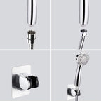 Traditional Shower Head Simple Metal Round Handheld Shower