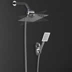 Square Metal Double Shower Heads Modern Shower with Shower Hose
