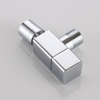 Contemporary Wall Mounted Bathroom Faucet Knob Handle Solid Brass Round Faucet