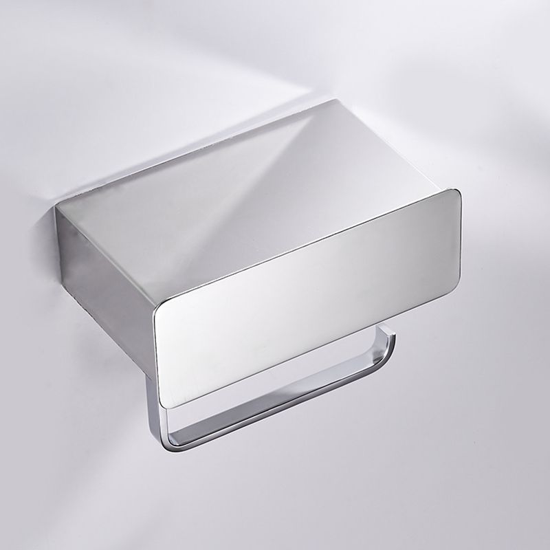 2-piece Stainless Steel Classic Bathroom Accessory Set Black & Chrome Paper Holder