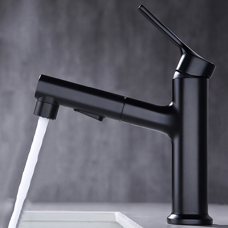Round Vessel Sink Bathroom Faucet Simple Style Faucet with Brass Material