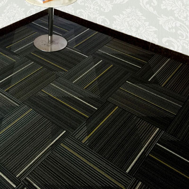 Dark Color Level Loop Carpet Tile Non-Slip Self-Adhesive Indoor Office Carpet Tiles