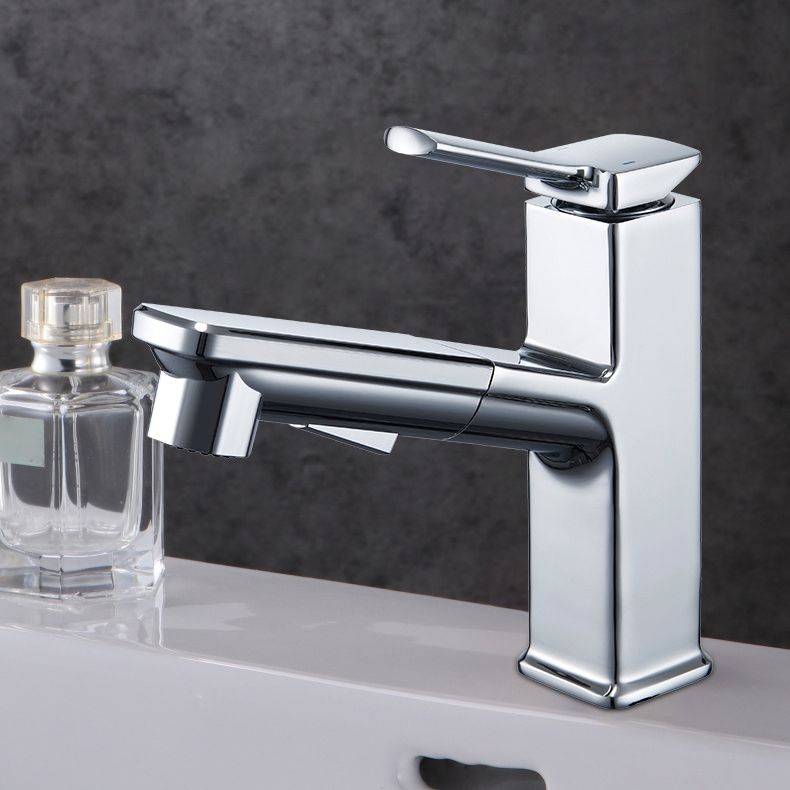 Modern Vessel Faucet Copper Solid Color Single Handle Vessel Faucet