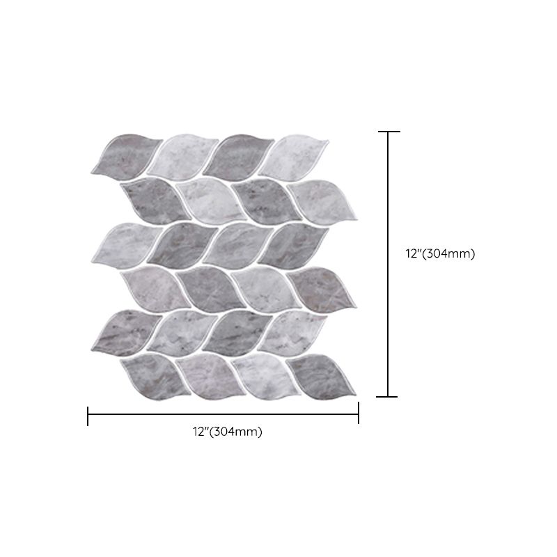 Peel & Stick Subway Tiles Plastic Stain Resistant Peel & Stick Subway Tiles 5-Pack