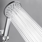Wall Mounted Round Shower Modern Style Metal Double Shower Heads