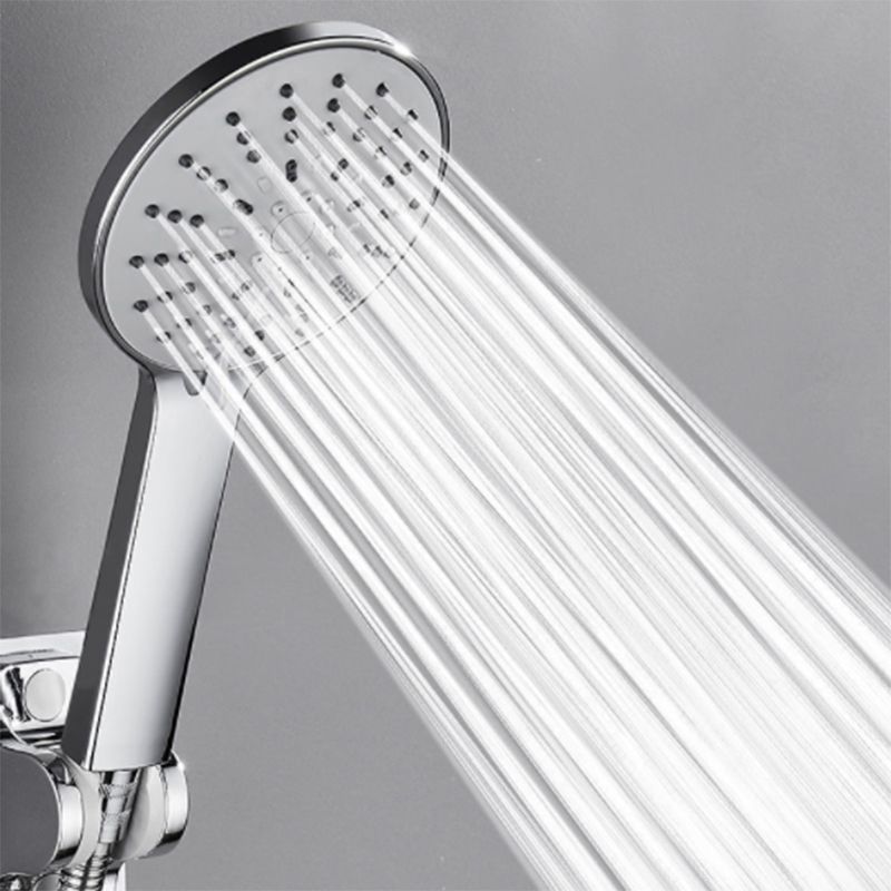 Wall Mounted Round Shower Modern Style Metal Double Shower Heads