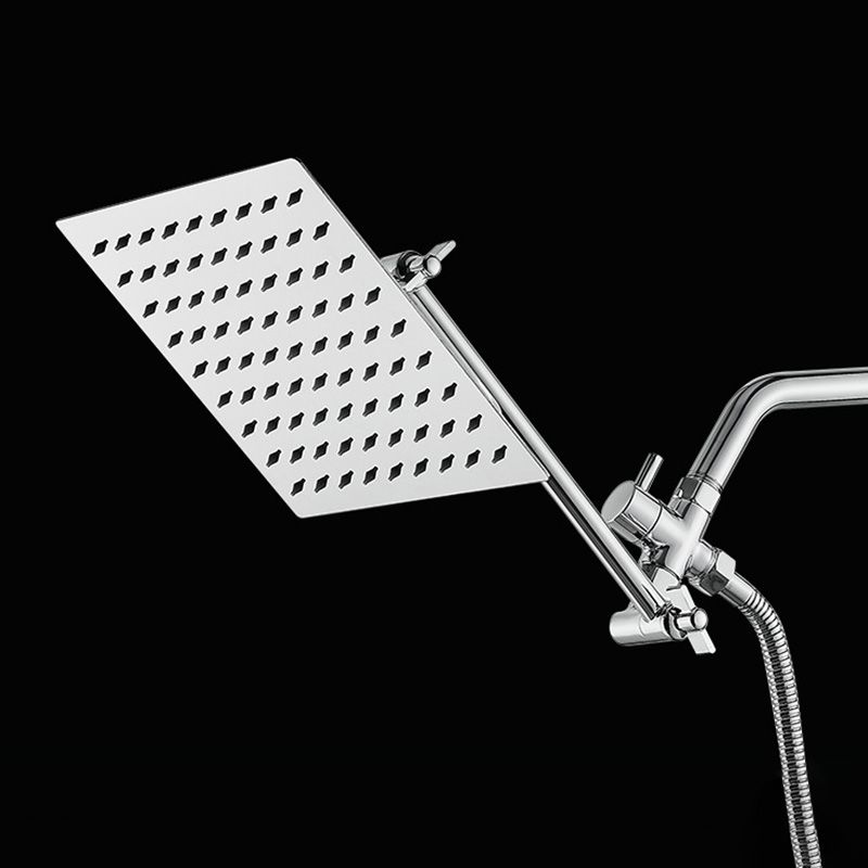 Wall Mounted Adjustable Shower Head Modern Square Metal Shower Head