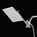Wall Mounted Adjustable Shower Head Modern Square Metal Shower Head