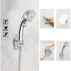Stainless Steel 8 Inch Shower Set 5 Sprays Handheld Shower Head Shower Arm