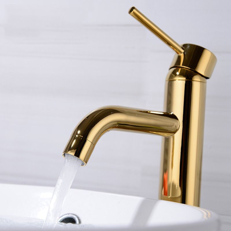 Modern 1-Hand Basin Faucet Gold Brushed Sink Faucet Brass