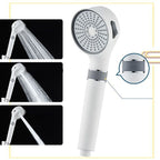 Showerhead 3-Stage Modern Round Plastic Water Filtration Hand Shower