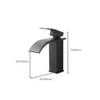 Modern Waterfall Spout Sink Faucet with LED Brass Sink Faucet