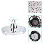 Round Fest Shower Head Silver Single Jet Wall Mounted Shower Head