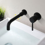 Industrial Wall-Mounted Bathroom Faucet 2-Hole Swivel Spout Basin Faucet