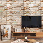 Industrial Wall Panel 3D Brick Wall Panels Waterproof Stickers Wall Tiles Set of 10