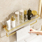 Modern Silver/Gold Bathroom Hardware Set Bathroom Shelf Bathroom Set