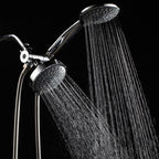 Modern Style Shower Heads Dual Wall Mounted Round Metal Dual Shower