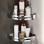 Modern Polished Chrome Bathroom Accessory Set Made of Stainless Steel