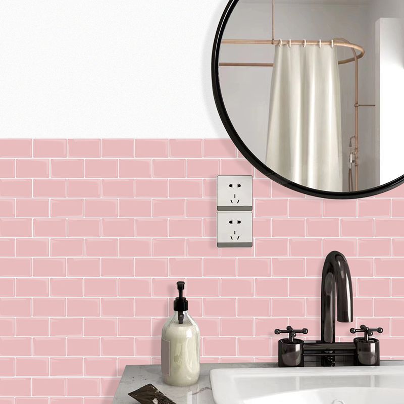 Simple Peel & Stick Tile Scratch-Resistant Plastic Peel and Stick Subway Tile for Shower