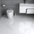 Modern PVC flooring with marble pattern, Peel & Stick vinyl floor planks