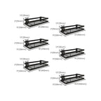 2-piece bathroom shelf made of matte black metal bathroom hardware set