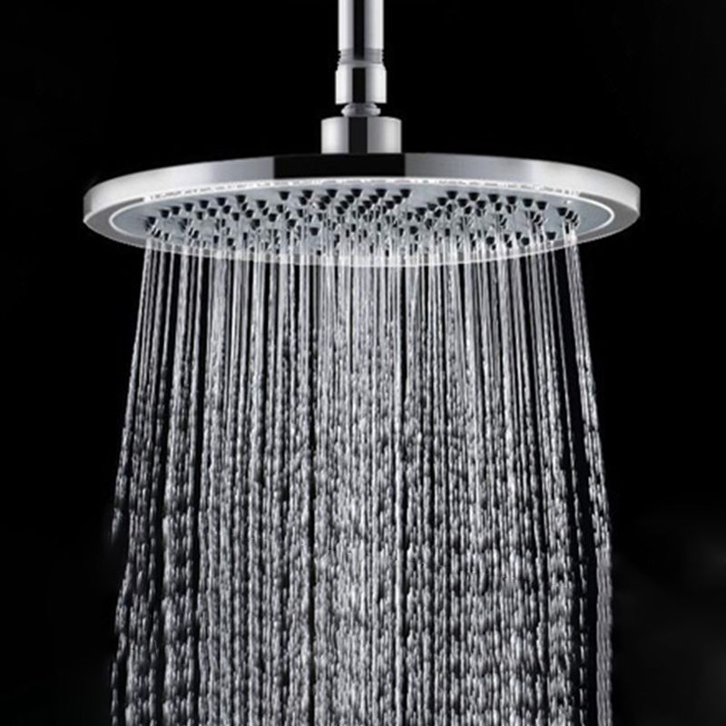 Contemporary Shower Combination Fixed Shower Head Stainless Steel Wall Mounted Round Shower Head