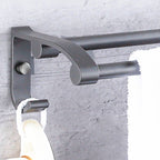 Matt gray bathroom accessory set bathroom shelf/towel holder & paper holder included