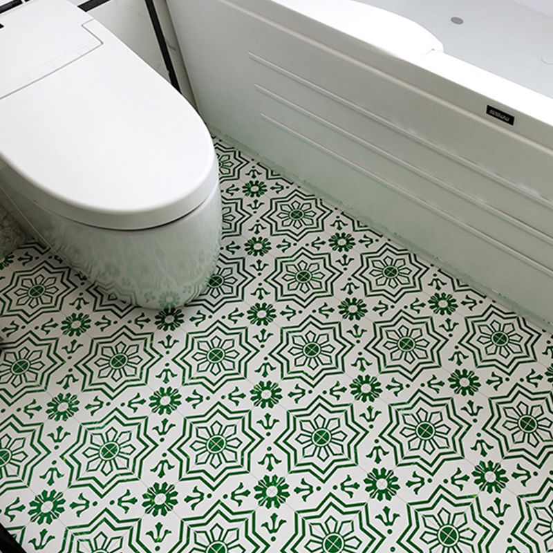 Matte-gloss vinyl floor coverings for peeling off and permanently sticking with quadrant edge