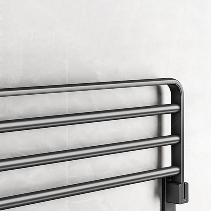 Black Aluminum Bathroom Accessory Set Modern Bathroom Shelf / Towel Bar & Paper Holder