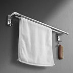 Modern Silver Bathroom Fixtures Set Metal Bathroom Accessories Kit