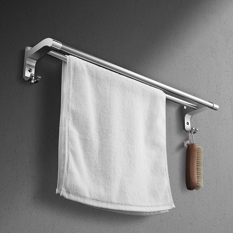 Modern Silver Bathroom Fixtures Set Metal Bathroom Accessories Kit