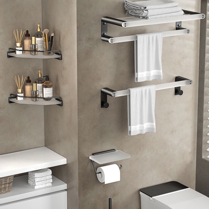 Modern Bathroom Accessories Set Bathroom Shelf Towel Holder Black Bathroom Accessories Set