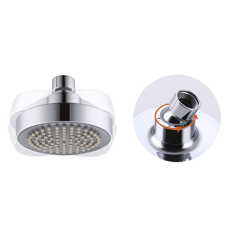Round Small Upper Shower Head Wall Mount Adjustable Shower Head