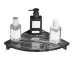 Metal and marble bathroom accessories as a single piece or as a set in black