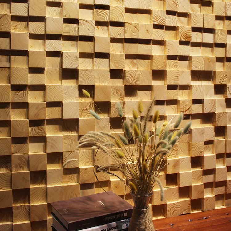 Wall-Ceiling Light Wood Gluing Mosaic Indoor Modern Wall Ceiling