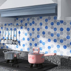 Peel-and-Stick Tiles Hexagonal Waterproof PVC Peel & Stick Mosaic Tile for Shower
