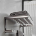 Modern Bathroom Set Gray Towel Rack Bathroom Shelf Bathroom Accessories Set