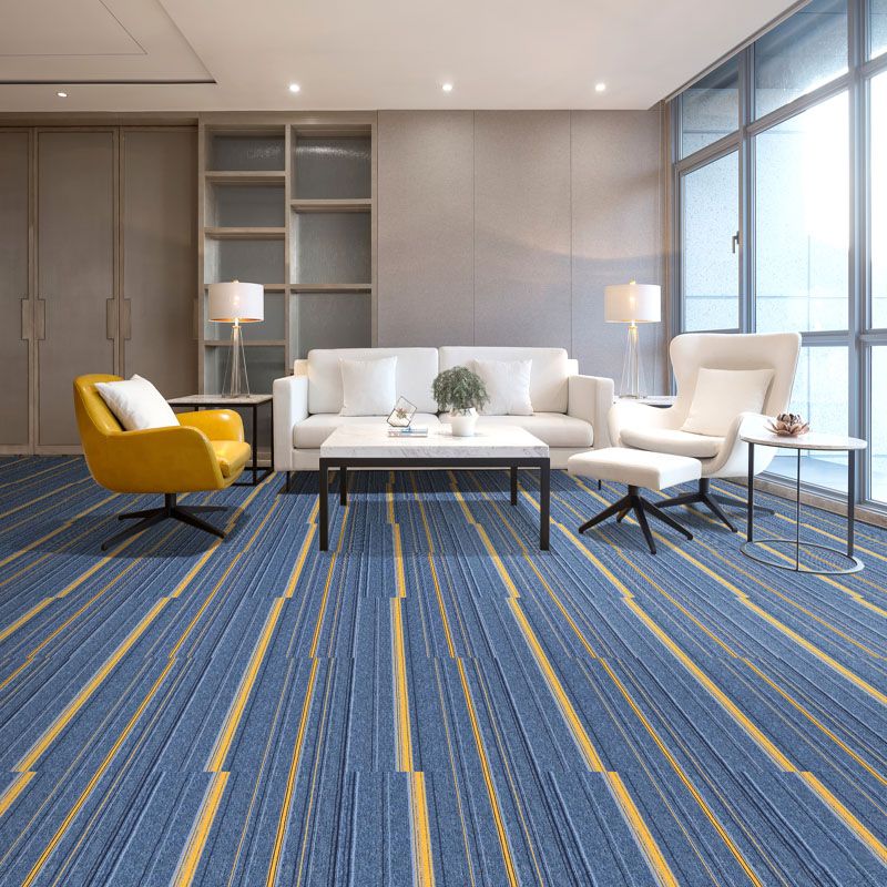 Dark Color Level Loop Carpet Tile Non-Slip Self-Adhesive Indoor Office Carpet Tiles