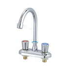 Knob Handle Central Mixer Contemporary Design Basin Faucet 2-Hole Faucet for the Bathroom